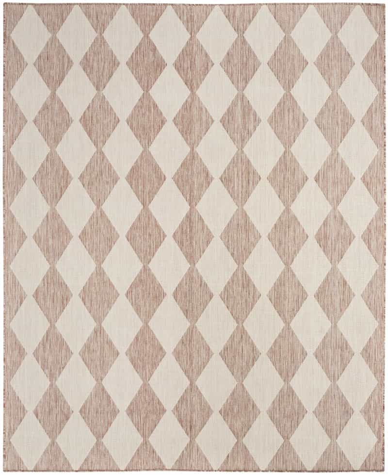 Positano Pos04 Beige Polypropylene Modern Area Rug - 6 Ft X 9 Ft - Beige