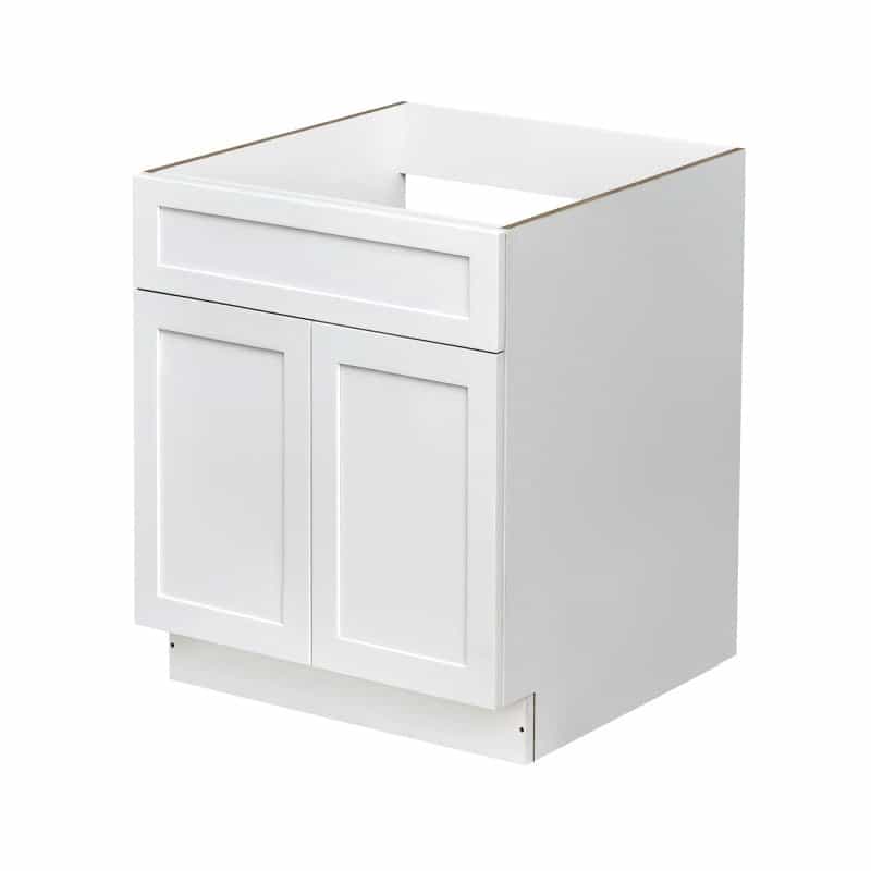 Mallorca Icws.Sb30 White Shaker Wood Kitchen Base Cabinet - 30" X 24" X 34 1/2" (Assembly Required) - White