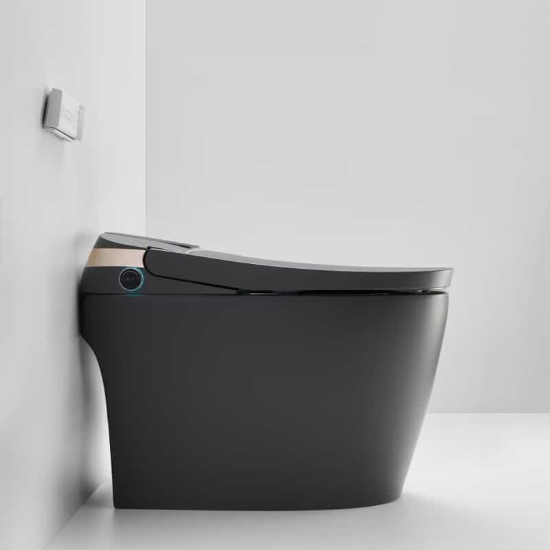 T405mg Matte Gray Tankless Smart 1.28 Gpf Elongated Toilet - 12"(Seat Included) - Gray