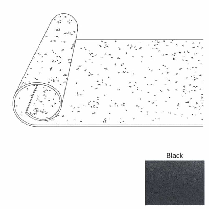 Black Versatread Rubber Flooring 6 Roll - 4 X 25 Ft