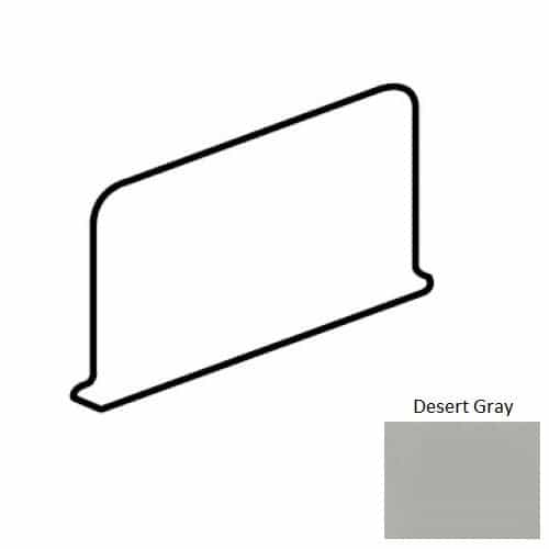 Color Wheel Classic Desert Gray Ceramic Wall Trim - 4 1/4" X 6" Sanitary Cove Base Corner Right