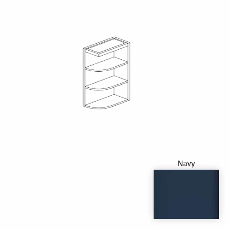 Navy Wood Kitchen Wall End Shelf - 9" X 12" X 36" (Assembly Required) - Navy