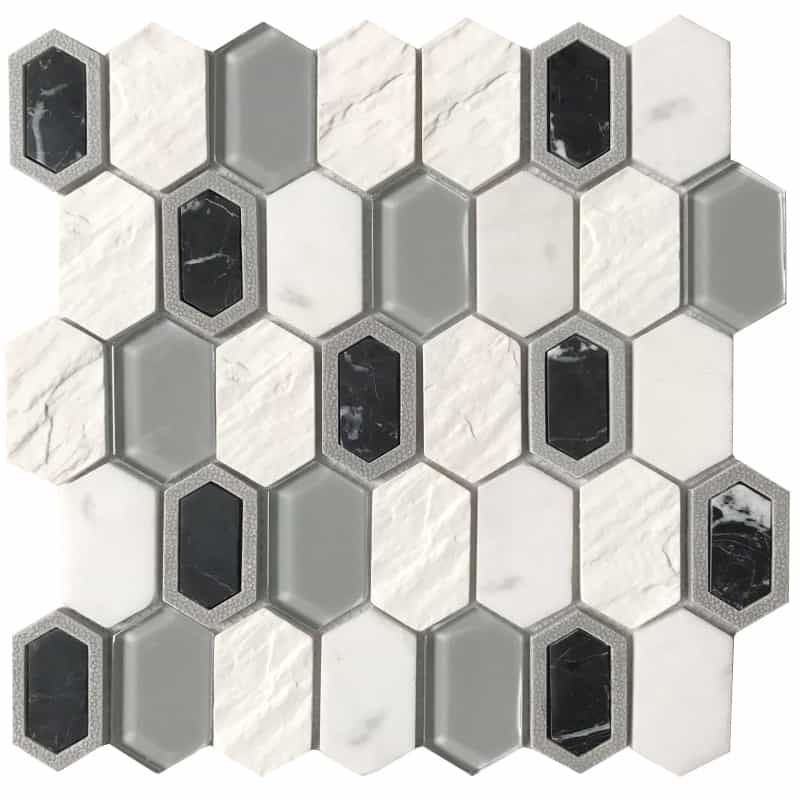 Literati Twain Resin Mosaic - Picket Fence - Mixed