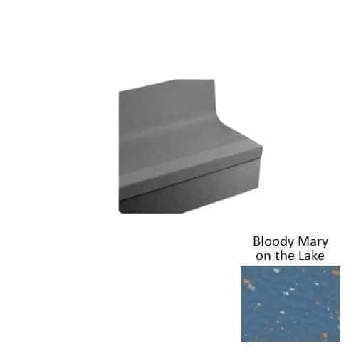 Johnsonite Bloody Mary On The Lake Rice Paper Rubber Moulding / Trim - 19" X 42" Angle Fit Speckled Stair Tread With Riser (Sq) - Textured