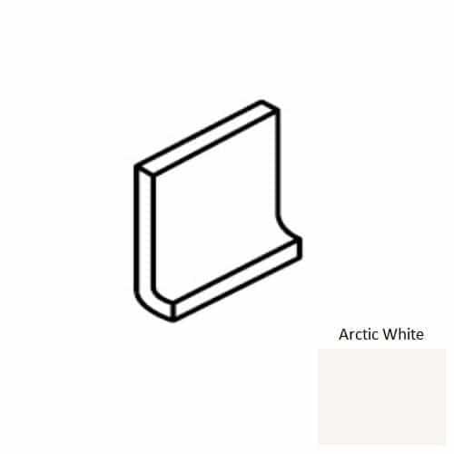 Color Wheel Classic Arctic White Ceramic Wall Trim - 6" X 6" Flat Top Cove Base