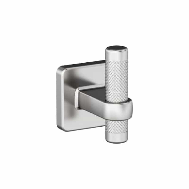 Bronx Zinc & Stainless Steel Single Prong Robe Hook - Chrome - 2 11/16" (68 Mm) Length