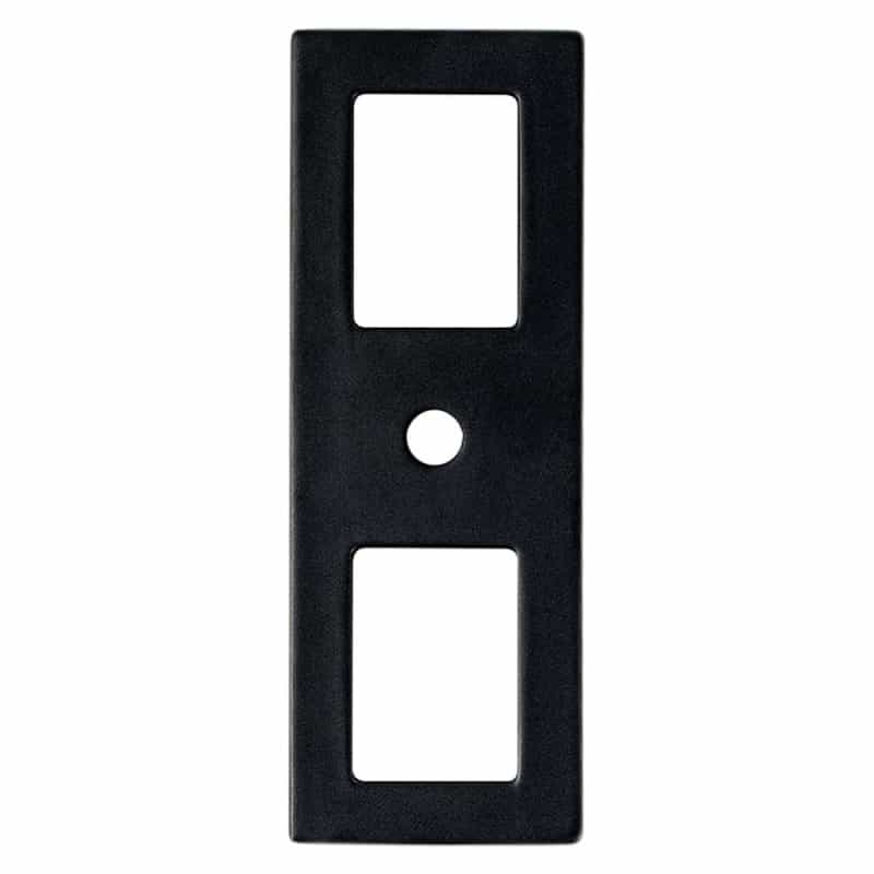 Statler Zinc Knob Backplate - Matte Black - 3 9/32" Length