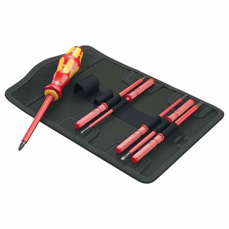 Wera Insulated Slotted/Phillips Bit Set With Handle And Interchangeable Blades (7-Piece Set)