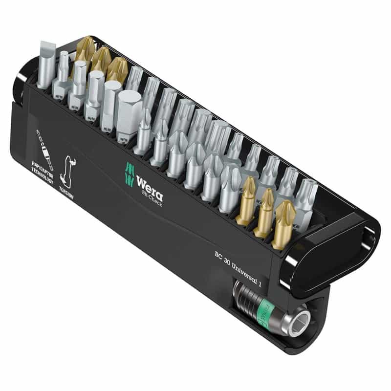Wera Bc Universal Rapidaptor Bit-Check (30-Piece Set)
