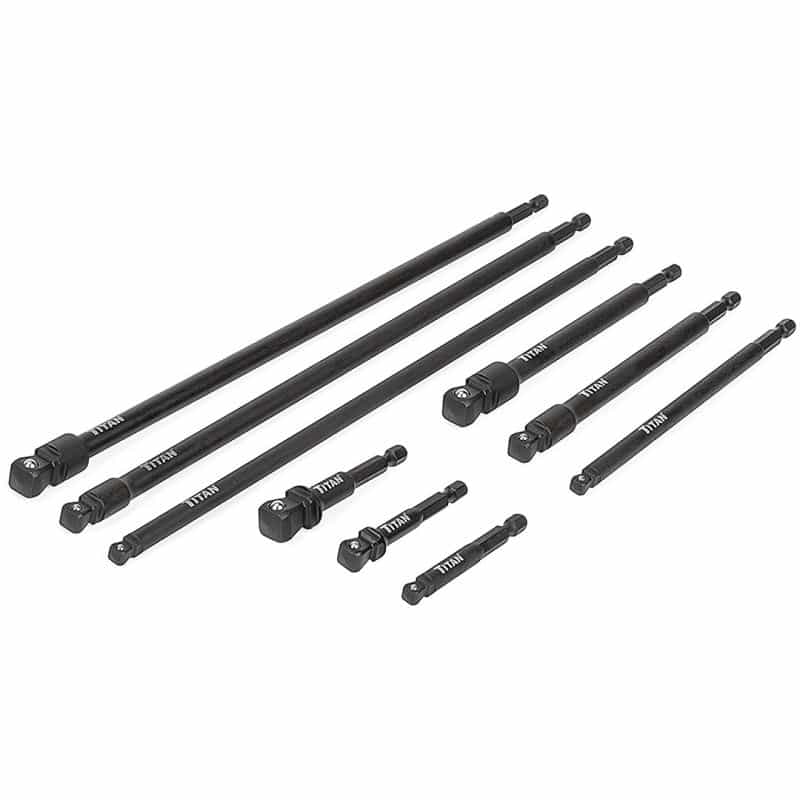 Titan Impact Wobble Socket Adapter Set – 9 Piece Set