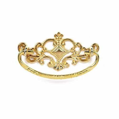Restorers Classic 3 7/8 Inch Victorian Bail Pull With Ornate Backplate