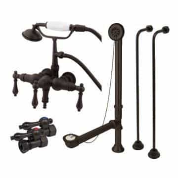 Restorers Vintage Cck19t Wall Mount Clawfoot Tub Faucet Package