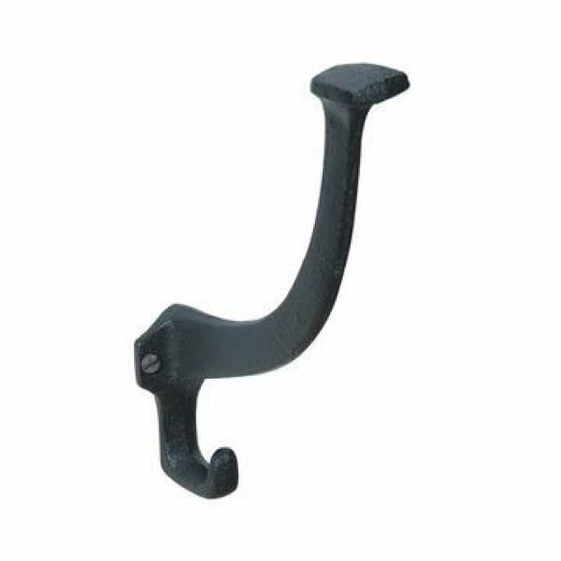 Restorers Classic Black Cast Iron Decorative Hat Coat Hook