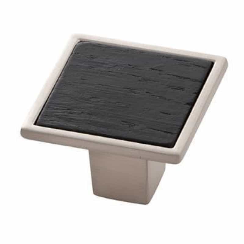 Belwith-Keeler Fuse Black & Satin Nickel Square Knob