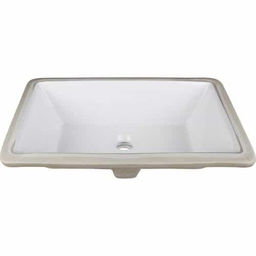 Hardware Resources 18 1/2 Inch Rectangle Undermount Bath Sink & Overflow