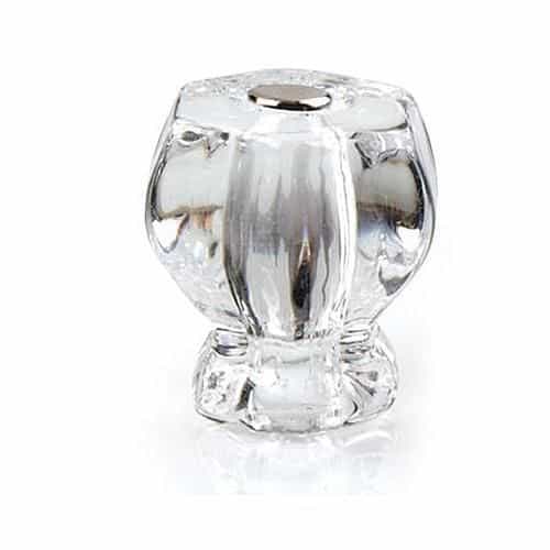 Restorers Classic Hexagonal Glass Knob - 1 1/2 Inch Diameter