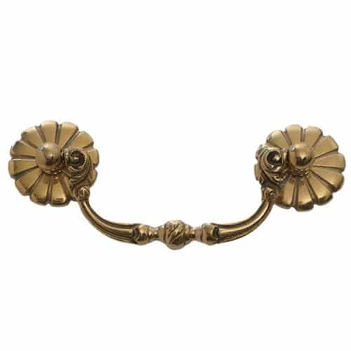 Restorers Brass Bail Pull With Rosette