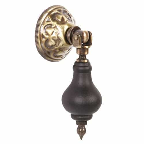 Teardrop 3 Inch Drop Pull With Eastlake Stamped Brass Rose