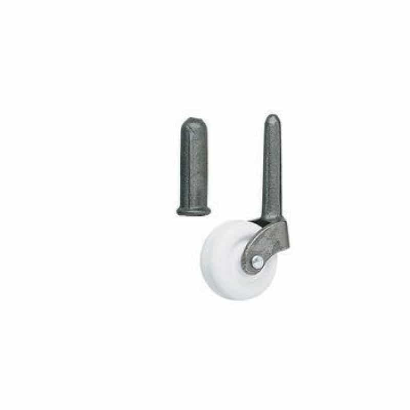 Restorers Black Iron Caster - 1 1/2 Inch Porcelain Wheel