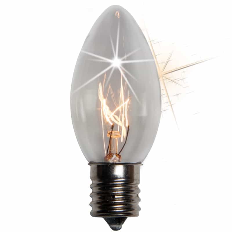 C9 Twinkle Clear Transparent Bulbs