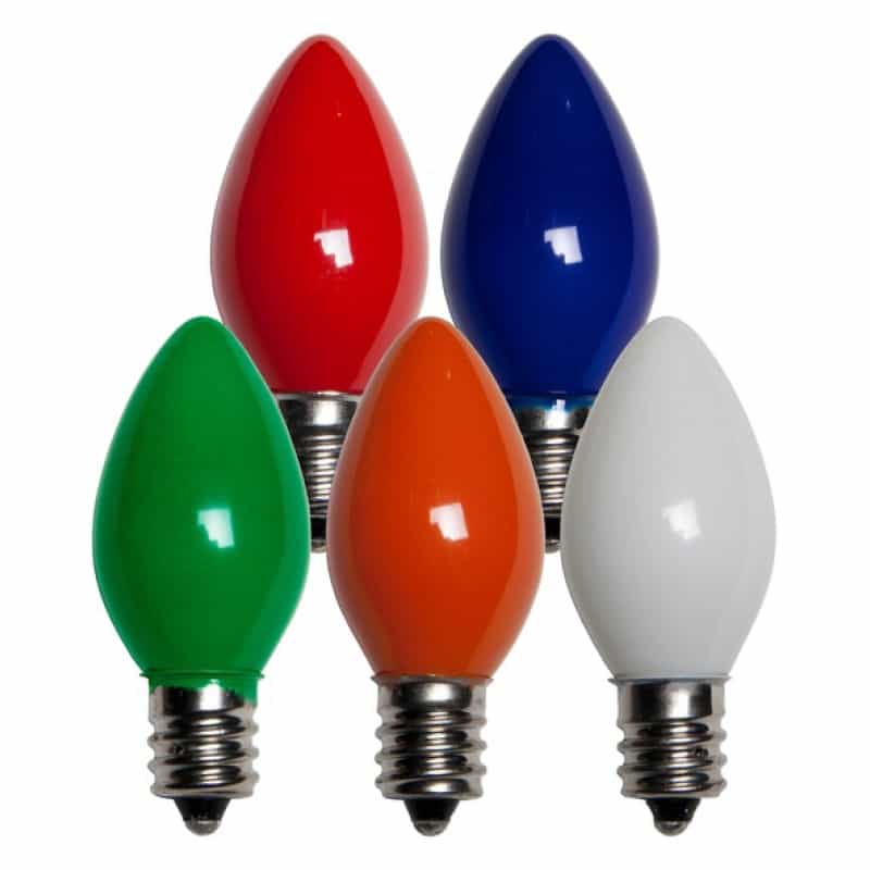 C7 Multicolor Opaque Bulbs