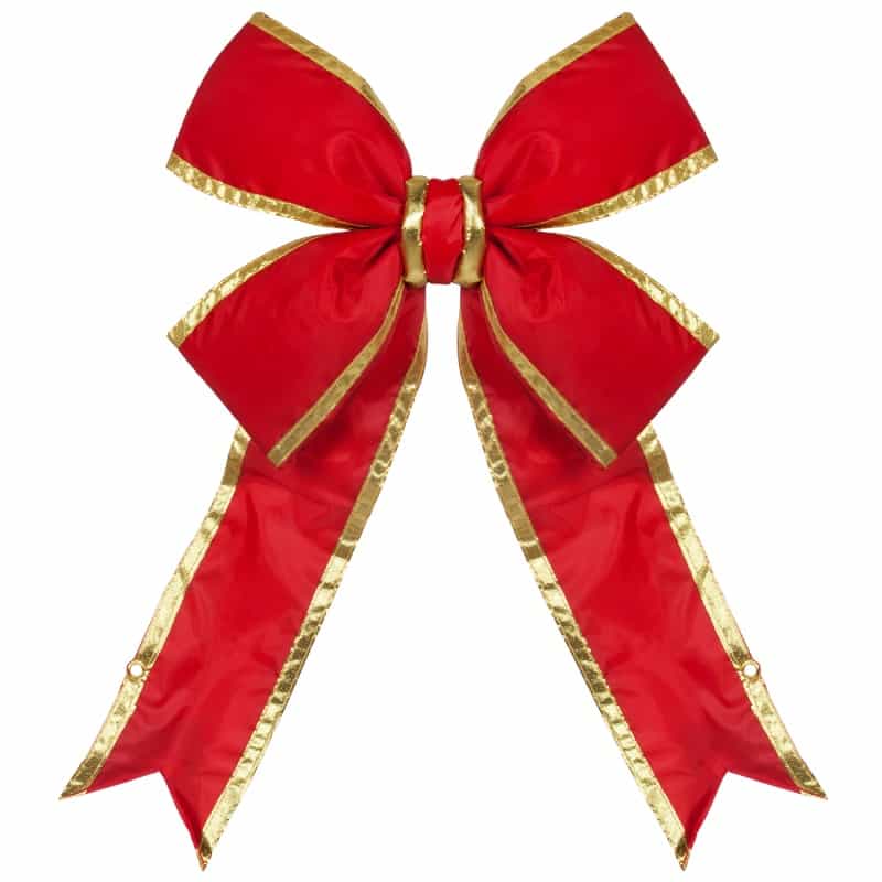 Red With Gold Trim Structural 3D Nylon Bow