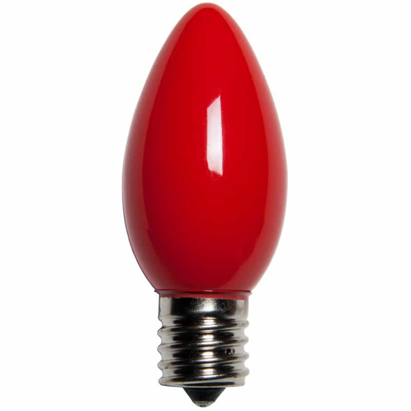 C9 Red Opaque Bulbs