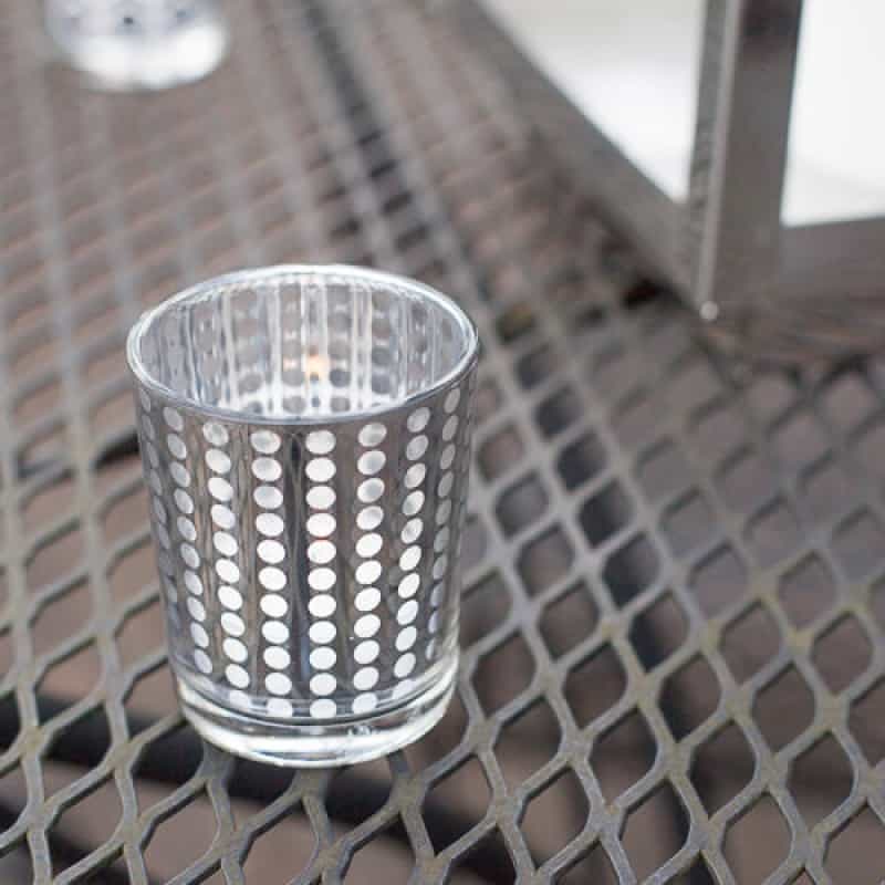 Richland Silver Dotted Glass Holder – Small Set Of 72