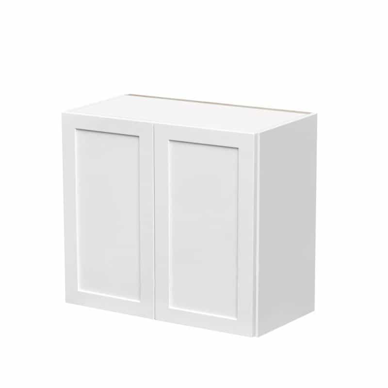 Mallorca White Shaker Wood Kitchen Wall Cabinet - 30" X 12" X 30" (Assembly Required) - White