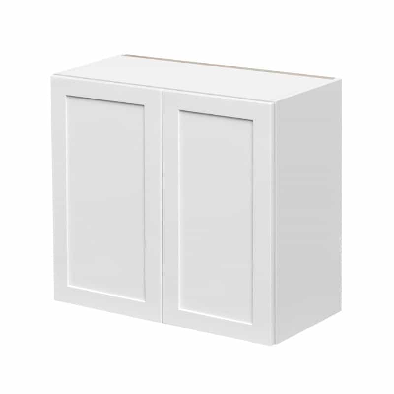 Mallorca White Shaker Wood Kitchen Wall Cabinet - 27" X 12" X 30" (Assembly Required) - White